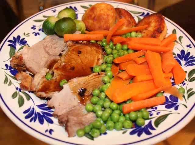 roast pork dinner