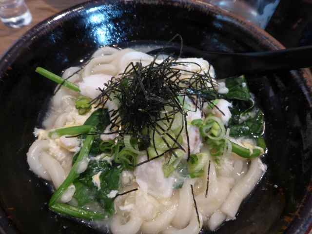 cod and spinach udon
