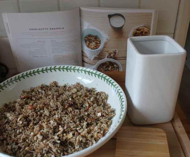 Coco nutty granola in large bowl