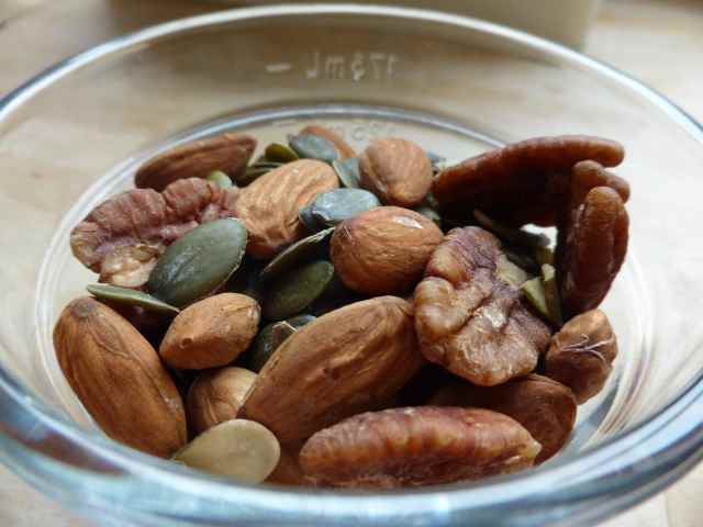 Mixed nuts in bowl