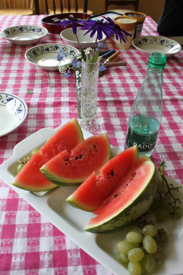 watermelon and grapes