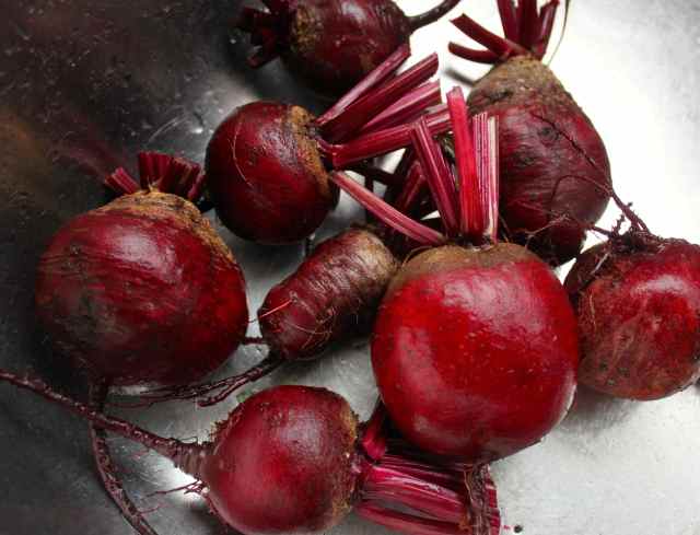 beetroots in sink