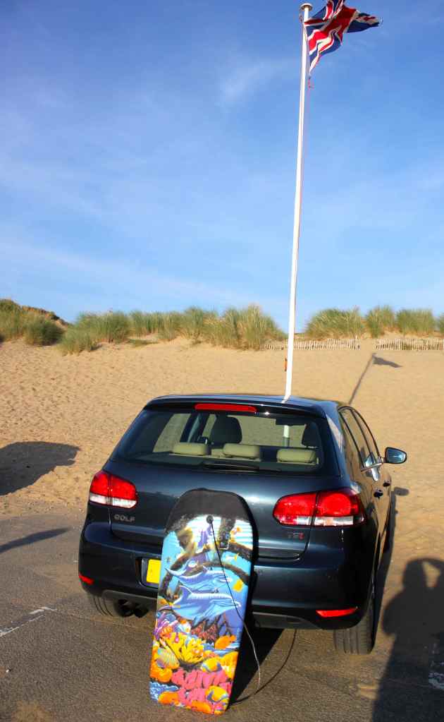 car and surf board