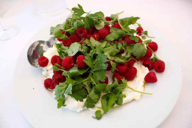 raspberries and cheese