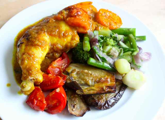 Singapore chicken and veg