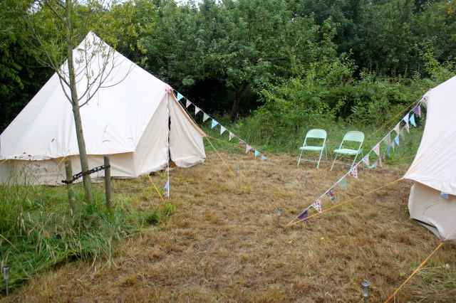 Tents in garden