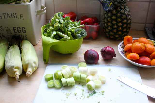 veg in the kitchen