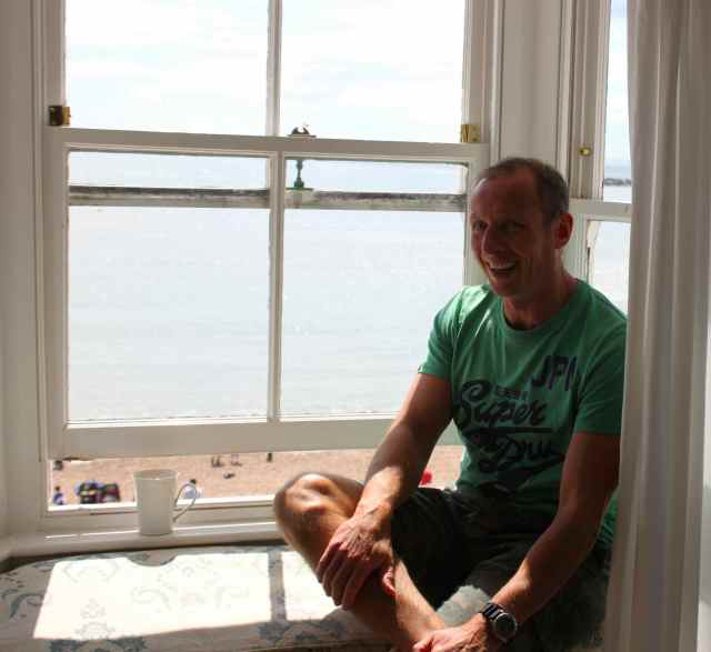 Chris in window seat