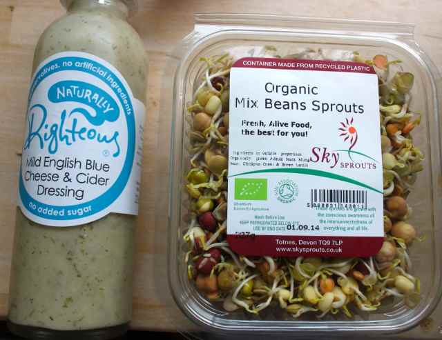 dressing and sprouts