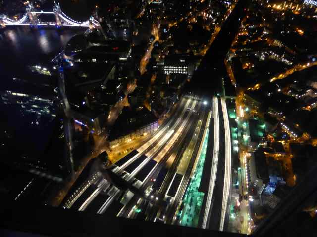 London Bridge train tracks from the Shard