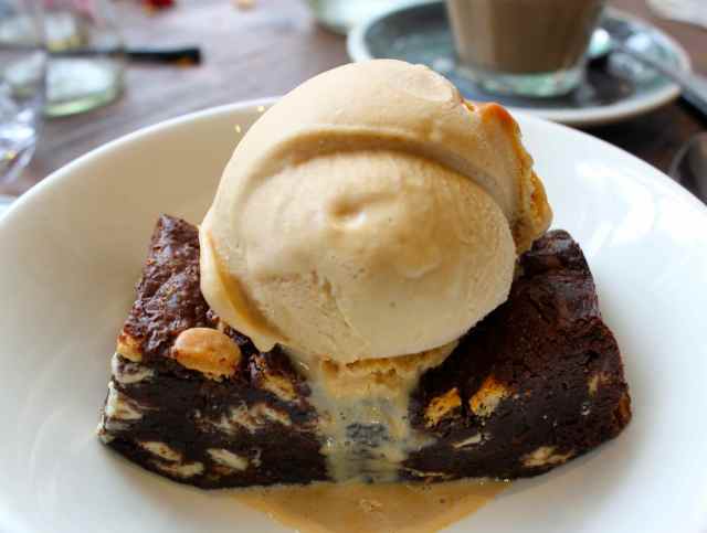 brownie and ice-cream