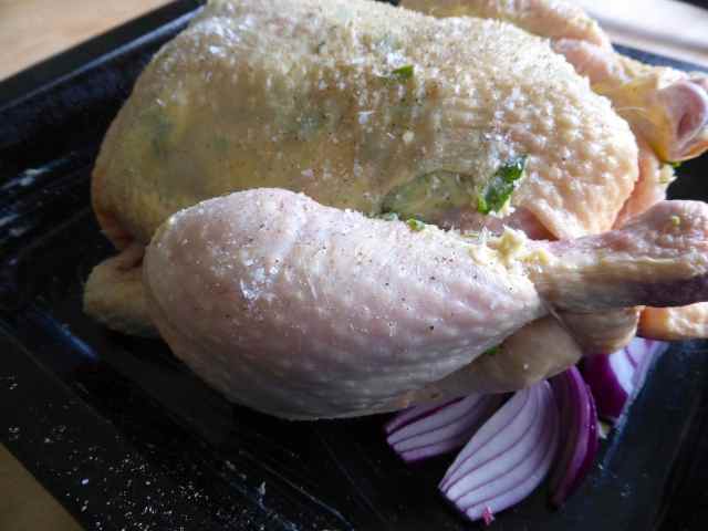 chicken ready for roasting