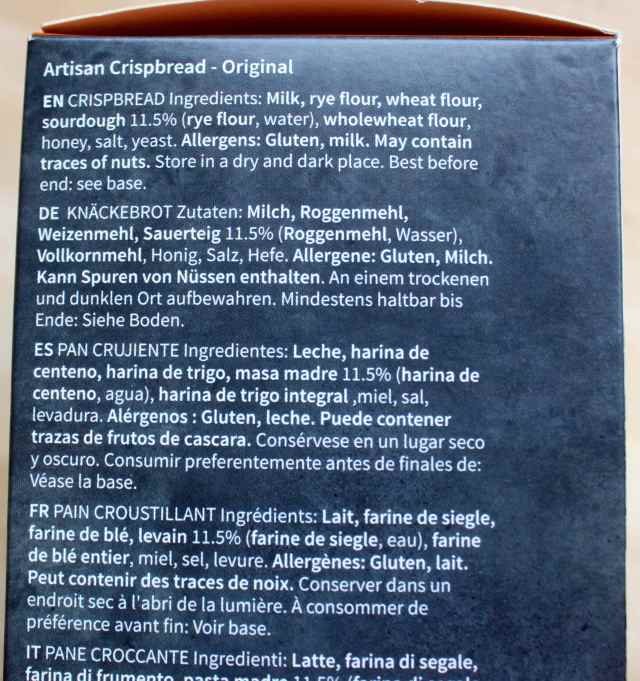 croispbread ingredients