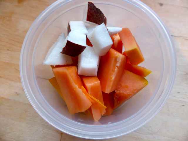 papaya and coconut