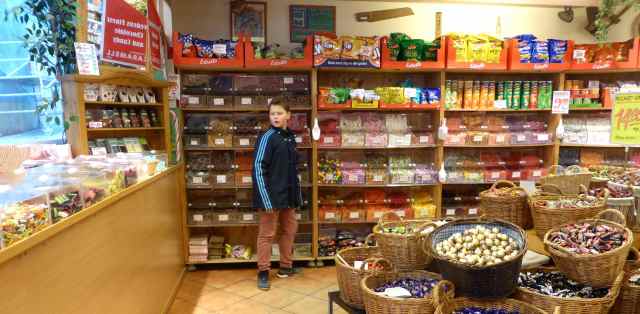 H in Swedish sweet shop