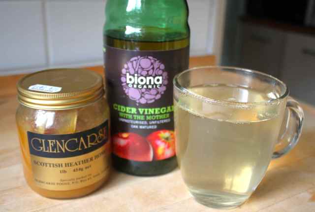 honey, vinegar and water