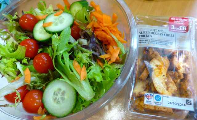 M&S salad and chicken