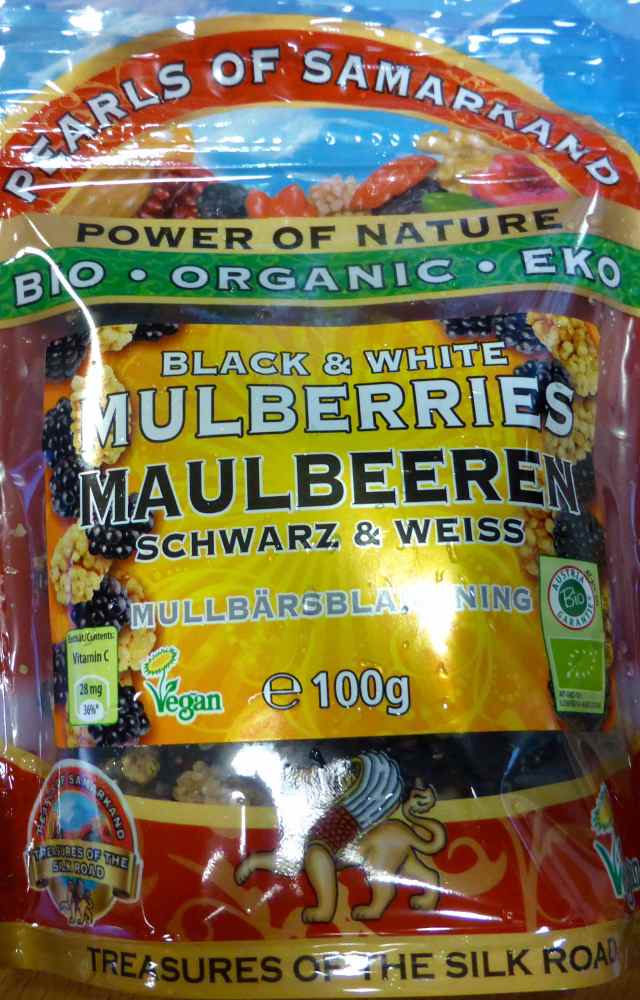 black and white mulberries