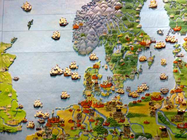 wooden relief map of 30 years war