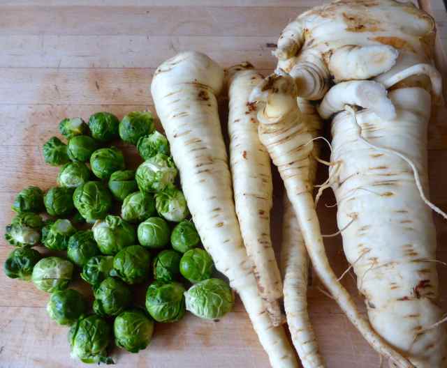 brussells and parsnips