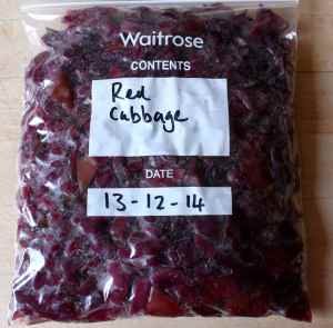 red cabbage for freezer