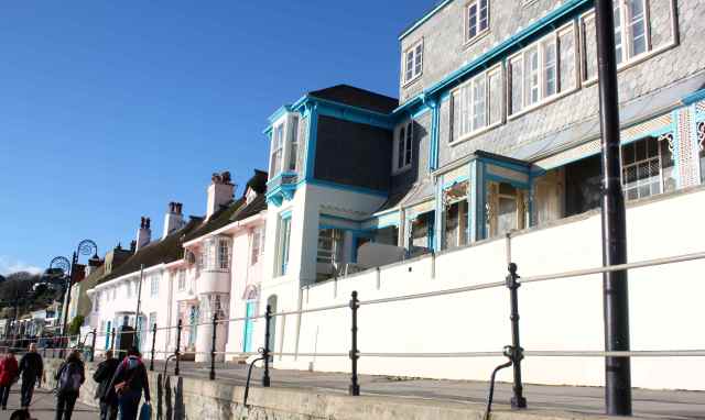 seafront houses in Lyme
