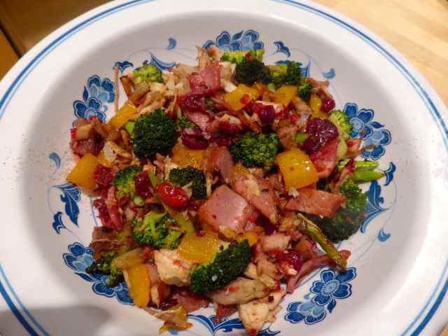 turkey stir fry and pasta