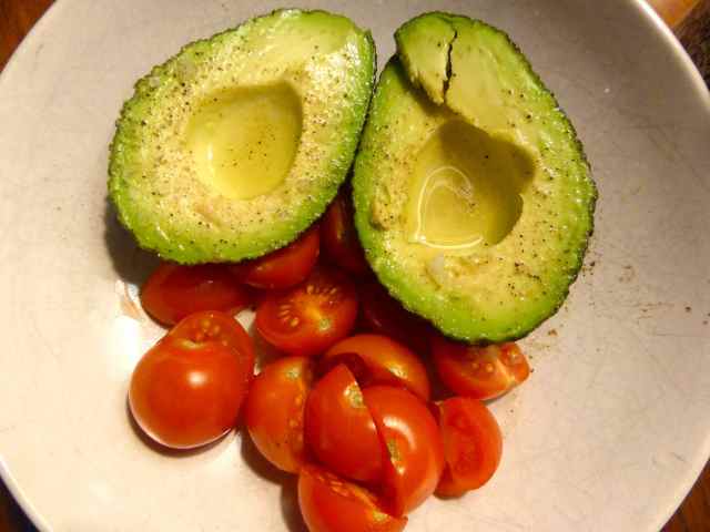 avocado, lime, tomatoes