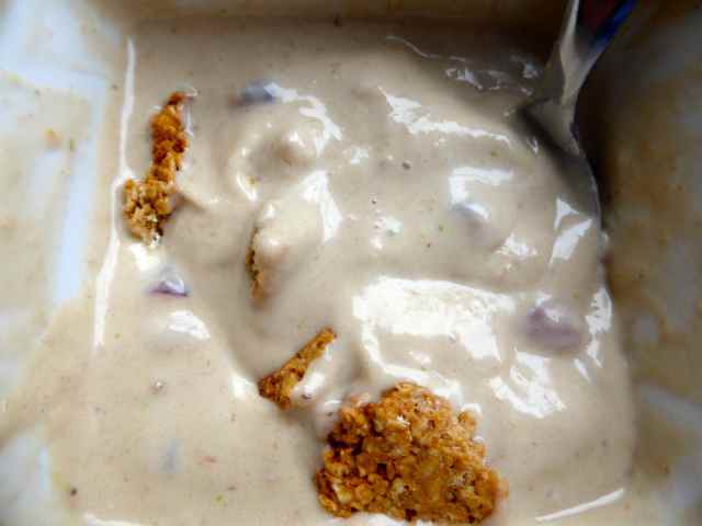 banana ice cream and granola