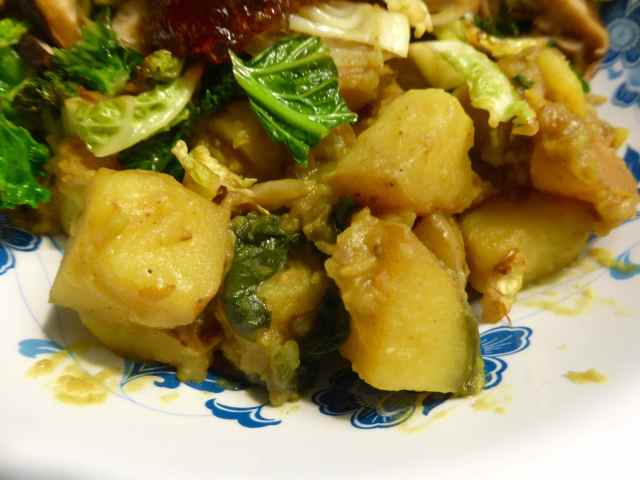 bombay potatoes and daal