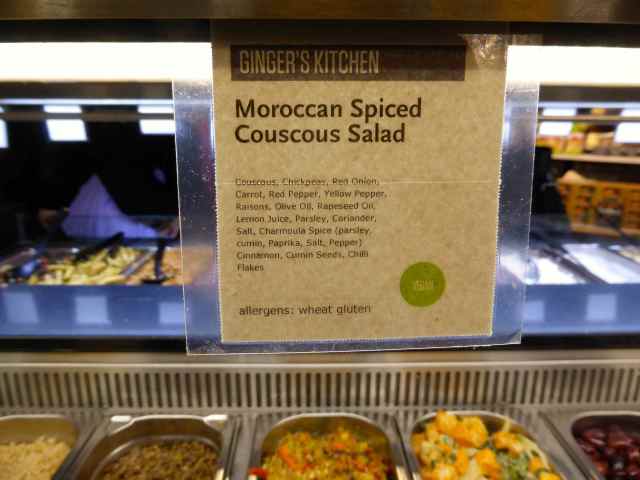 Moroccan spiced salad ingredients