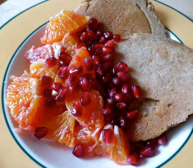 pancakes with blood orange