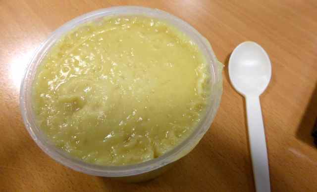 parsnip soup on desk