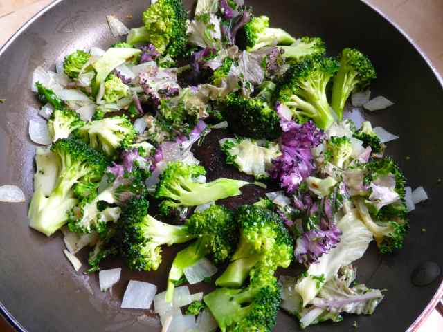 stir fried kale etc
