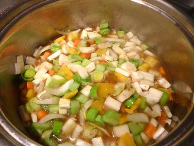 making veg stew 1