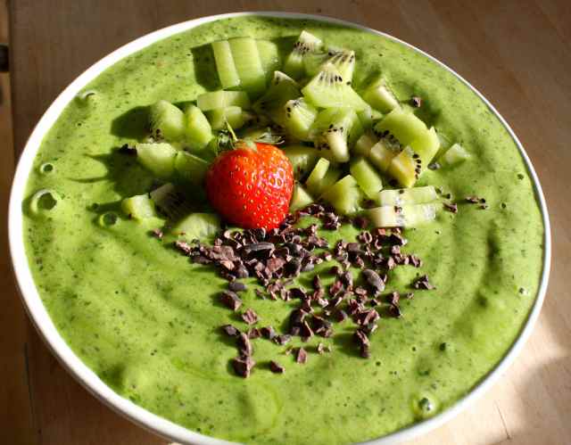 spinach and nana ice cream