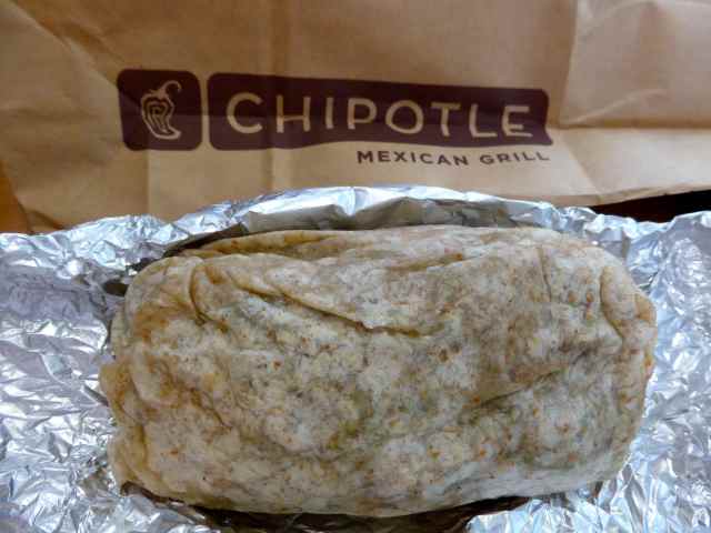 Chipotle vegetable burrito