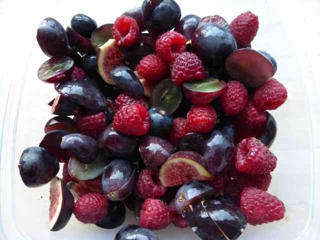 red and purple fruit