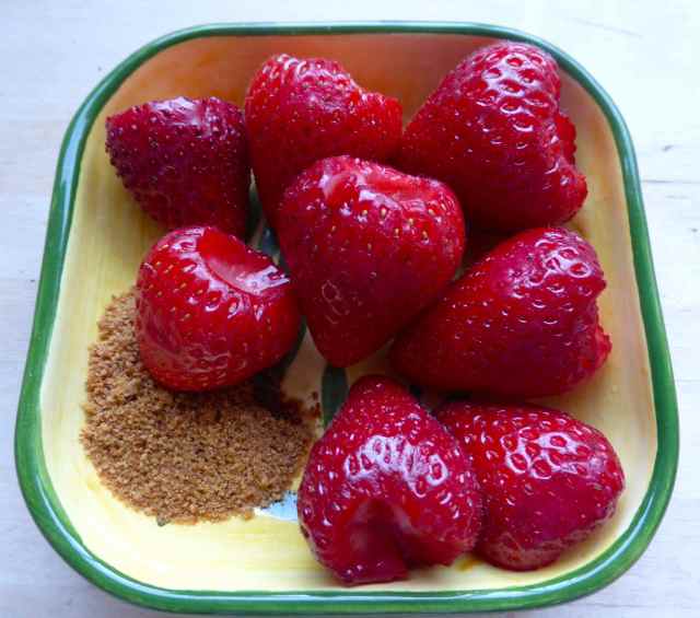 strawberries and coconut