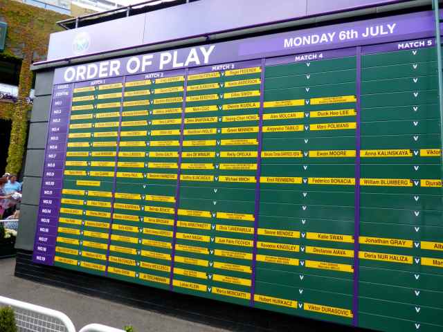 Order of PLay
