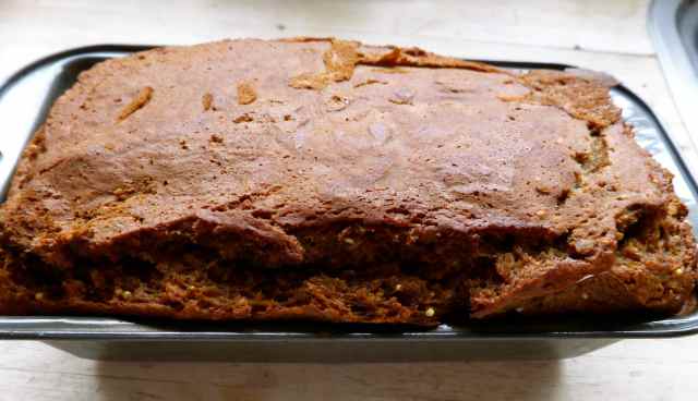 banana bread in tin