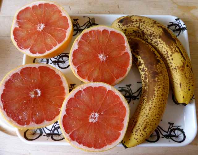grapefruits and bananas