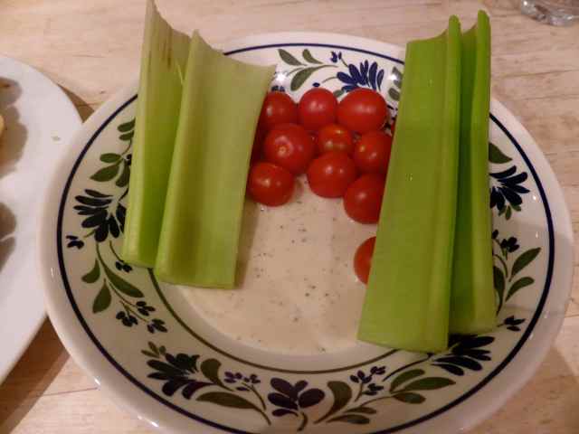 celery and cherry tomatoes