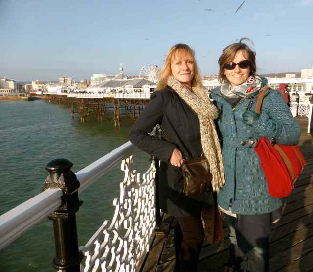Holly and Abi on the pier