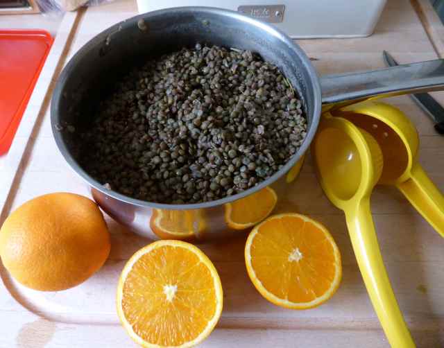lentils and oj